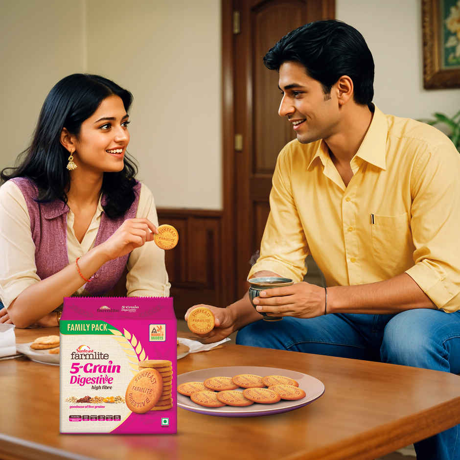 Sunfeast Farmlite 5 Seed Digestive Biscuit | High Fibre | Goodness of 5 Power Seeds & Wheat Fibre