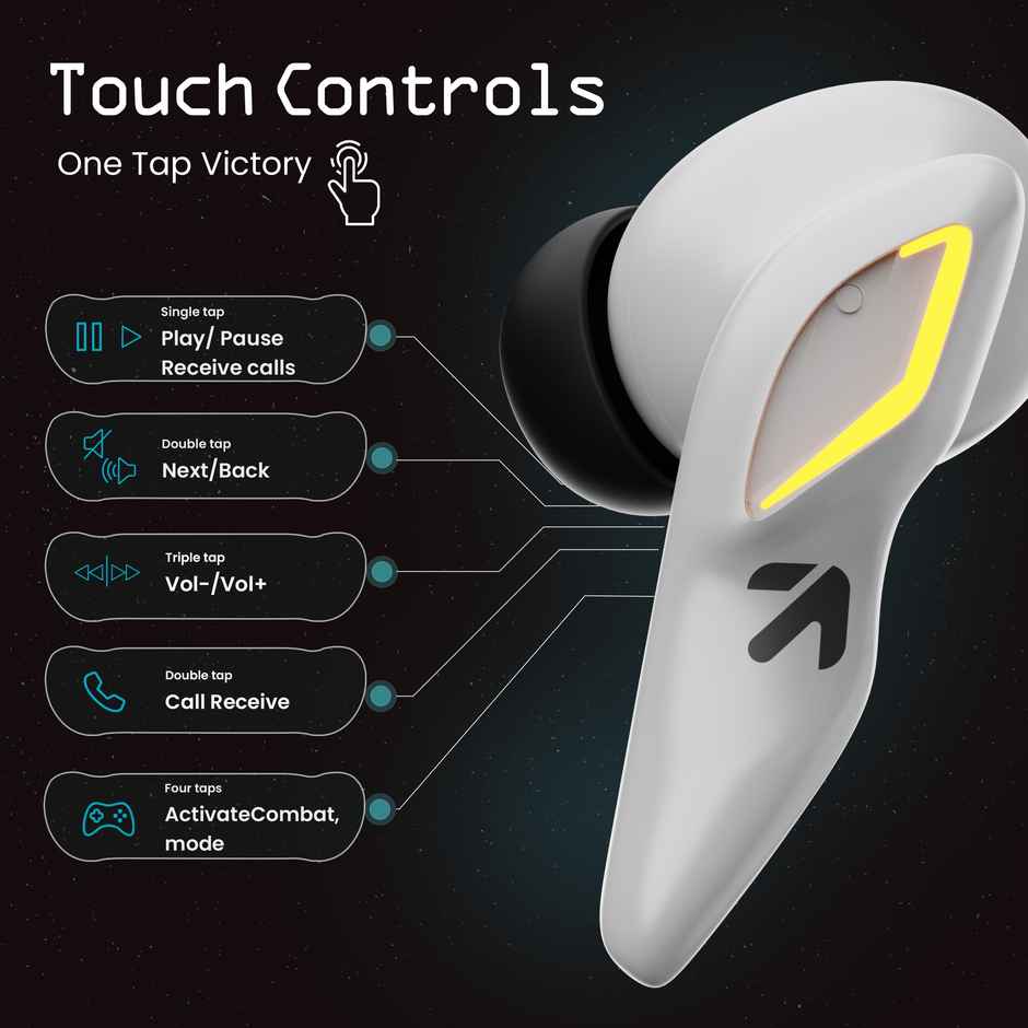 GOBOULT Astra with Quad Mic ENC, 48Hrs Battery, |White Opal, True Wireless