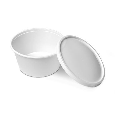 CREW4 Seal Reusable Plastic Containers with Lids for Food Storage | White - 500 ml