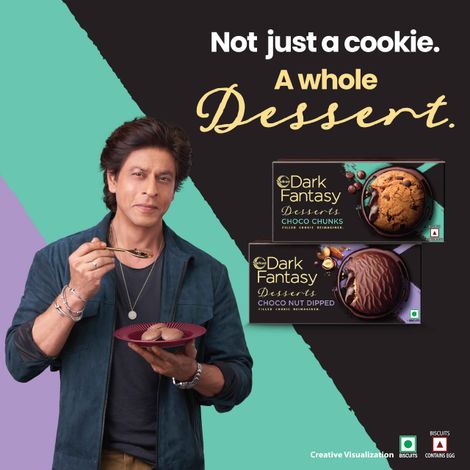 Sunfeats Dark Fantasy Desserts Choconut Dipped Filled Cookie Reimaged