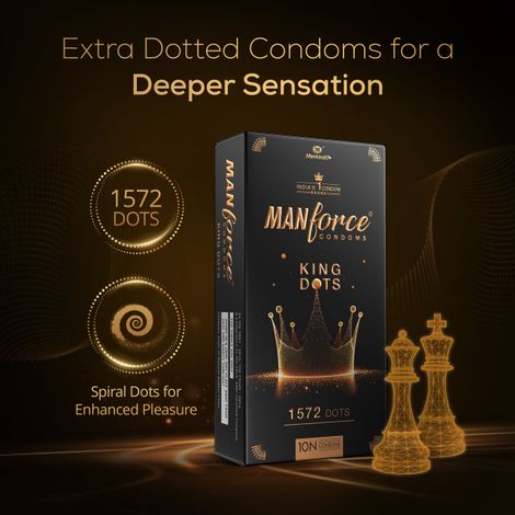 Manforce King Dot | Spiral-Dotted Condom for Enhanced Pleasure