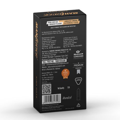 Manforce King Dot | Spiral-Dotted Condom for Enhanced Pleasure