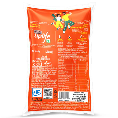 India Gate Uplife Weight Watchers Oil | Light Cooking Oil