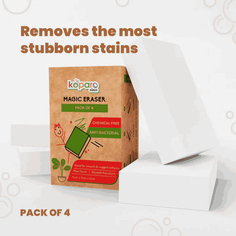 Koparo Powerful Magic Eraser Sponge | 1st in India | Pack of 4