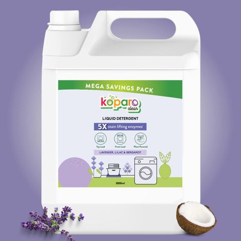 Koparo Clean Lavender & Lilac Front & Top Load Natural Detergent Liquid Refill