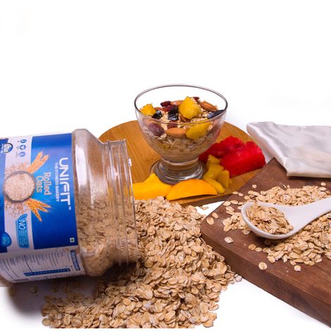 Unifit Rolled Oats | 100% Wholegrain | High Fiber and Protein | Healthy Breakfast Cereal