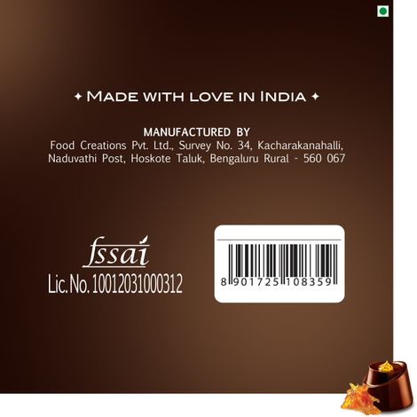 Fabelle Elements Pralines - 5 Handcrafted Dark Chocolates