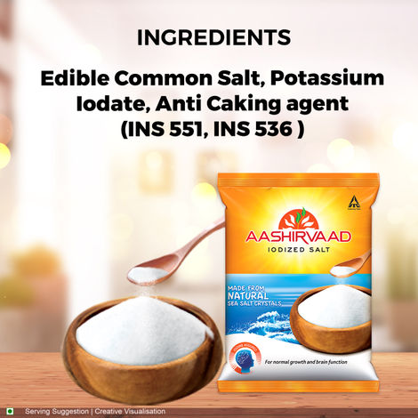 Aashirvaad Iodized Salt | Natural | Solar Evaporated Everyday Salt