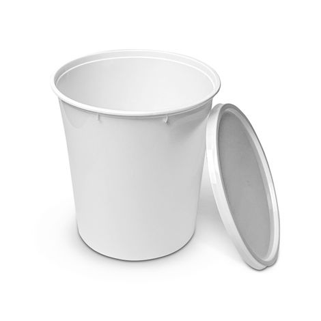 CREW4 Seal Reusable Plastic Containers with Lids for Food Storage | White - 1 L