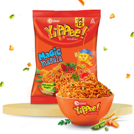 YiPPee! Magic Masala Noodles with Added Veggies - The Better Noodles