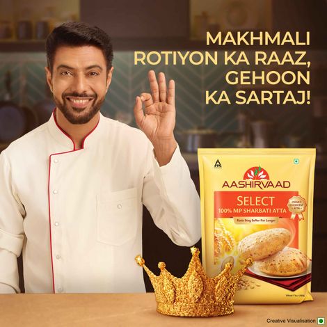 Aashirvaad Select Atta | Made from 100% MP Sharbati Wheat for Softer Rotis