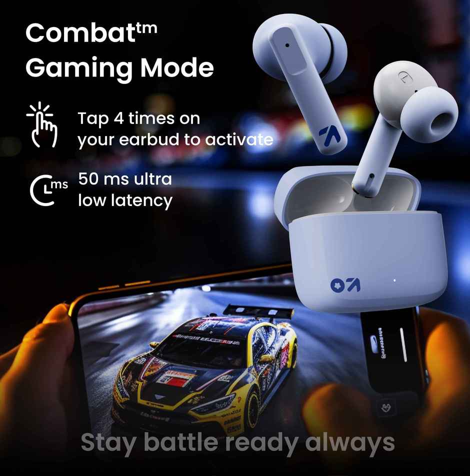 GOBOULT (Formerly Boult) Octave | Quad Mic Enc | 50ms Ultra Low Latency | BT v5.3 | Blue