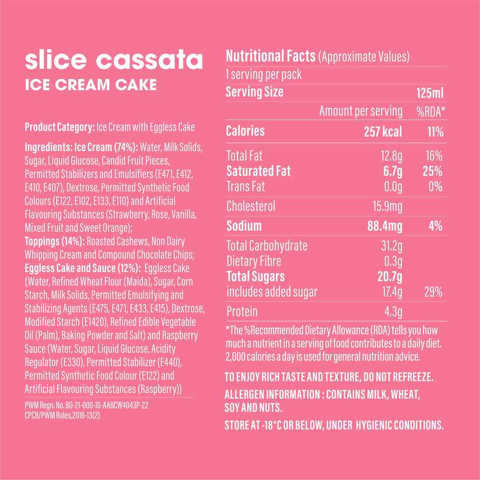 Mimo Cassata Slice Ice Cream | Creamy Dessert