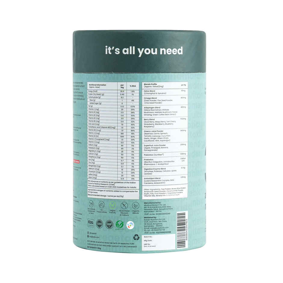 Supply6 360 Ultimate Health Powder Probiotics & SuperFOODs For Gut Health & Immunity