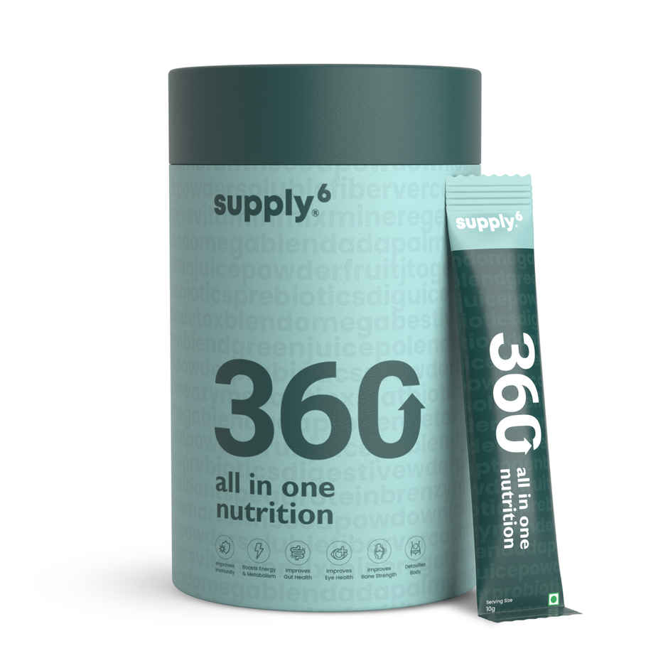 Supply6 360 Ultimate Health Powder Probiotics & SuperFOODs For Gut Health & Immunity
