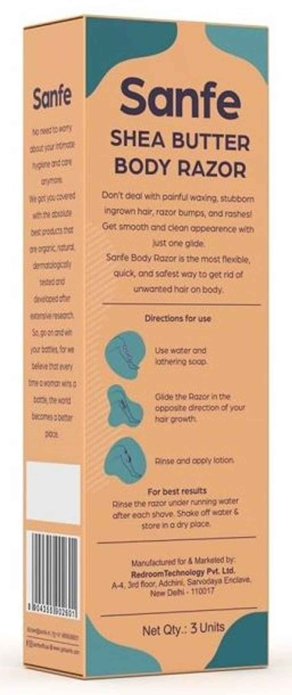 Sanfe Shea Butter Body Razor For Women's Hair Removal