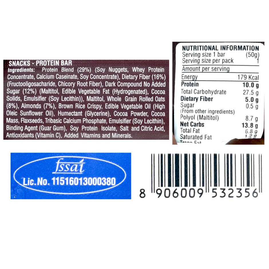 RiteBite Max Protein 10g Protein Bar Choco Almond Combo