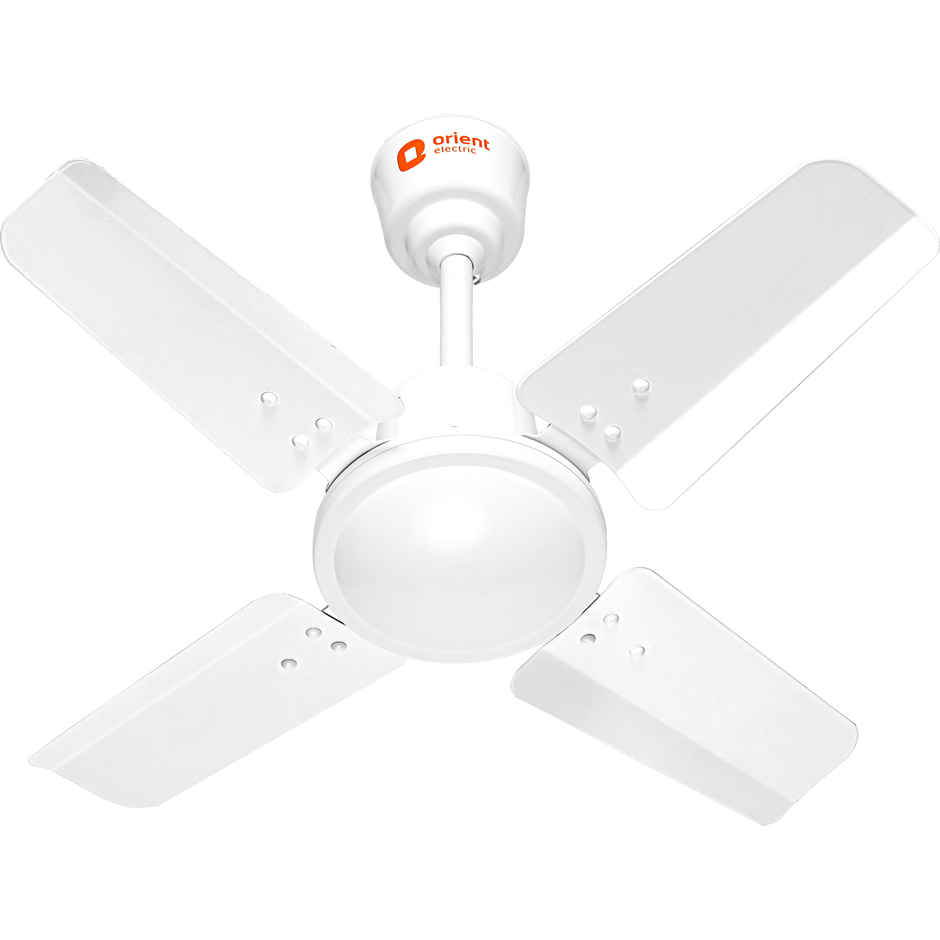Orient Electric Aluminium Base New Air Plus Ceiling Fan, 600mm, 4 Blades, White