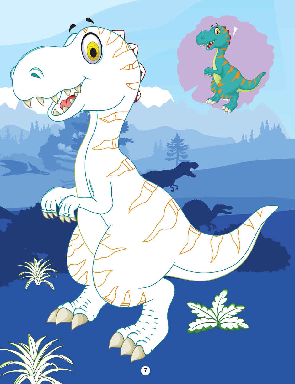 Dreamland Dinosaurs Copy Colour Book for Kids | Age 3 to 5