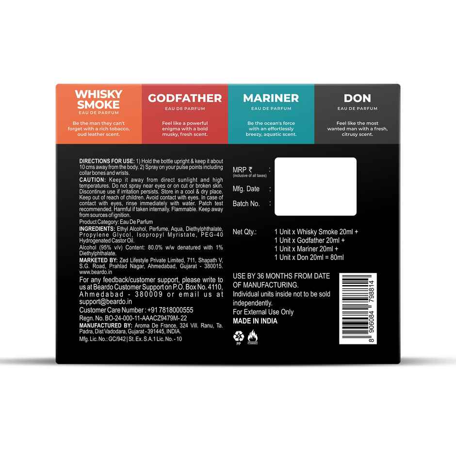 Beardo Best Seller Perfumes Gift Set | Grooming Essentials