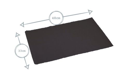 Lushomes Table Mat - Grey | Ribbed | 13 x 19 inch