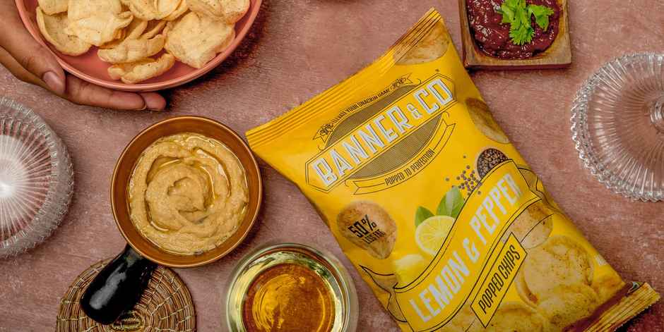 Banner & Co Lemon & Pepper Popped Chips