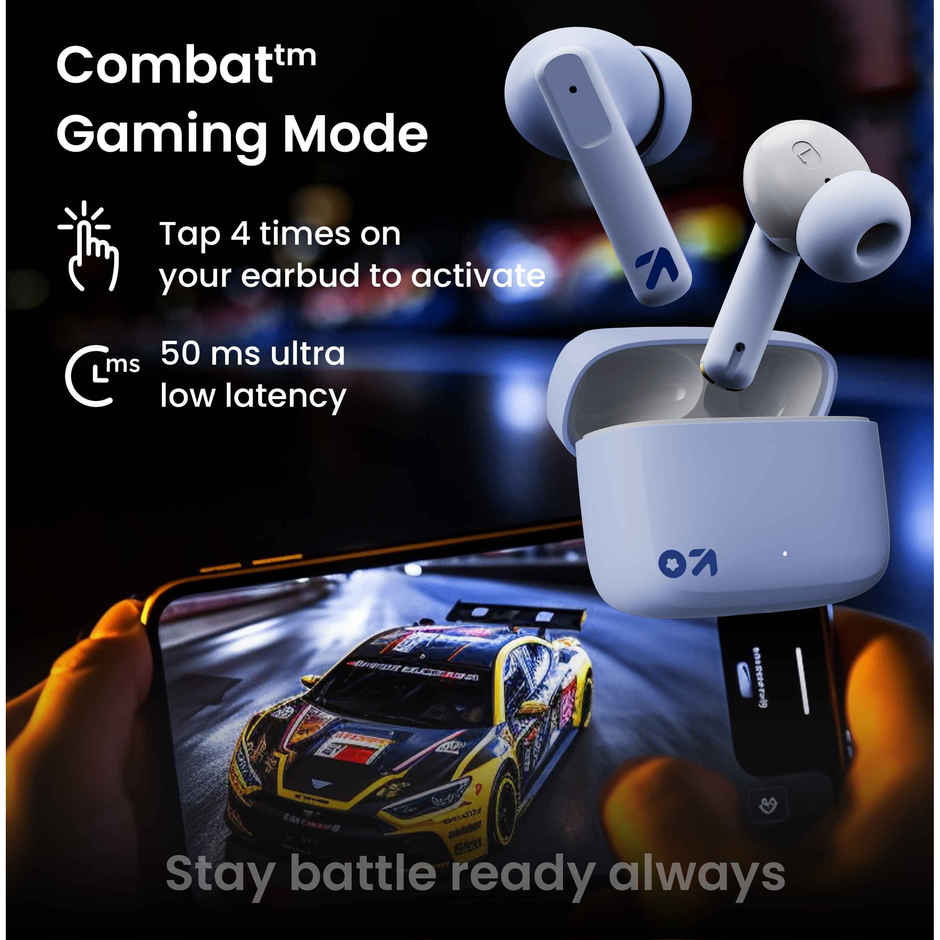 GOBOULT Octave | 60Hr Battery | Quad Mic Enc|50Ms Ultra Low Latency|5.3 BT|Blue