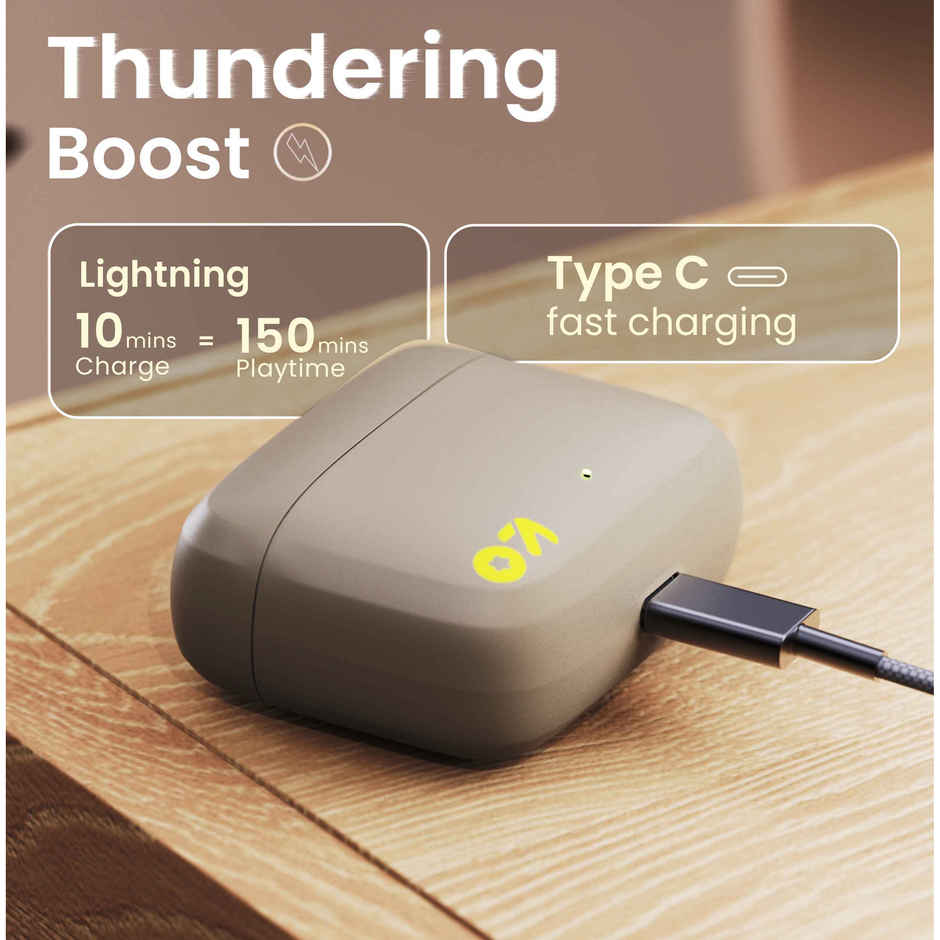 GOBOULT Octave | 60Hr Battery | Quad Mic Enc|50Ms Ultra Low Latency|5.3 BT|Green