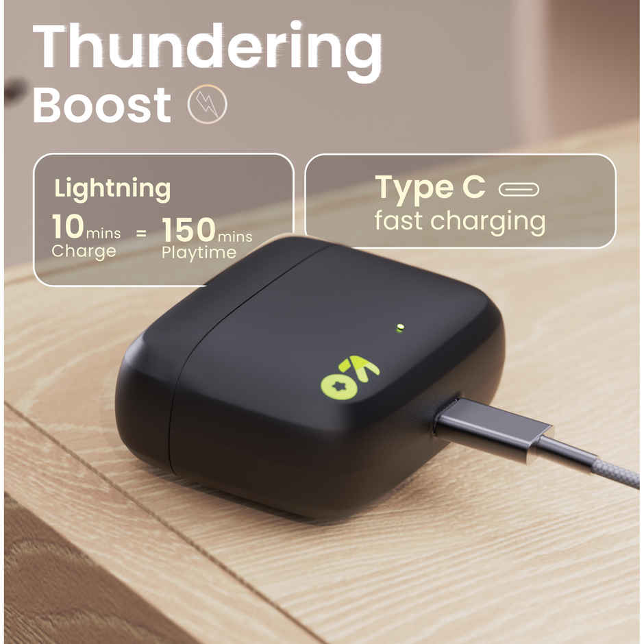 GOBOULT Formerly Boult Z60 Made in India with 60H Playtime, 4 ENC Mics Clear Calling | Raven Black