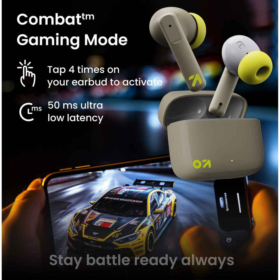 GOBOULT Octave | 60Hr Battery | Quad Mic Enc|50Ms Ultra Low Latency|5.3 BT|Green