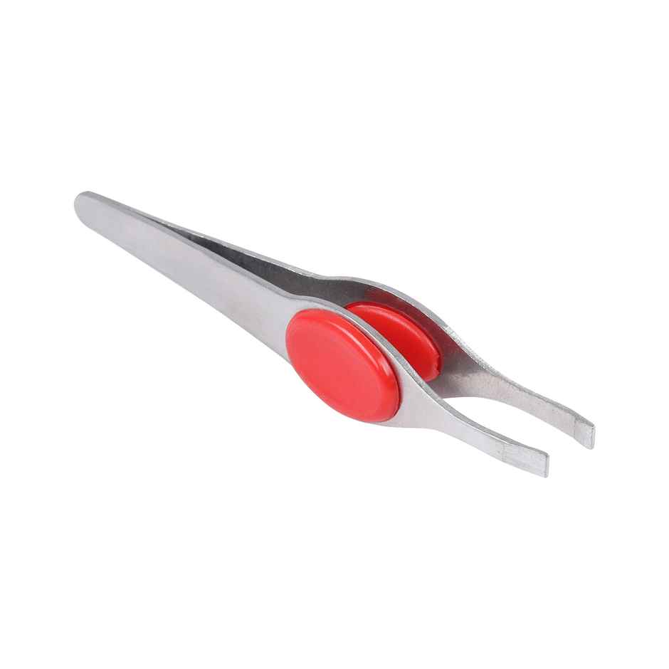 Midazzle Tweezer with Rubber Grip for Eyebrows, Ingrown Hair and Facial |MITW3201