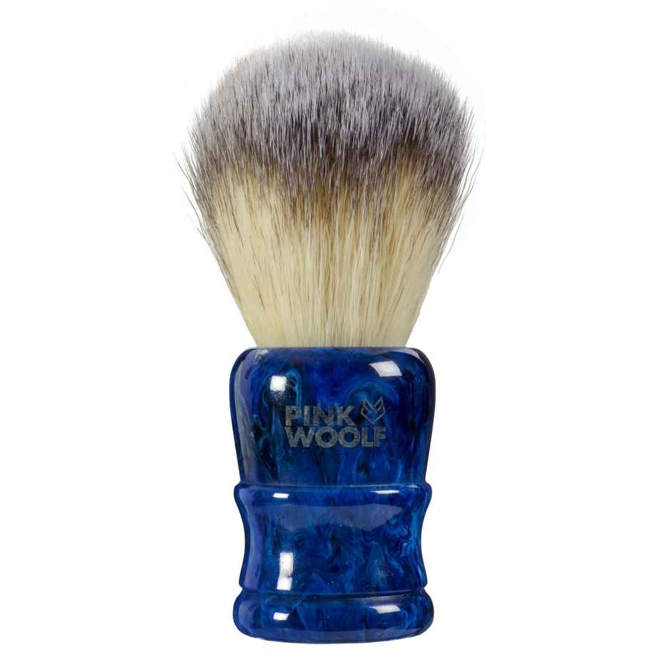 Pink Woolf Hand Crafted Synthetic Bristles Shaving Brush With Gloss Resin