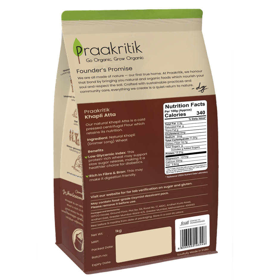 Praakritik Khapli Wheat Atta