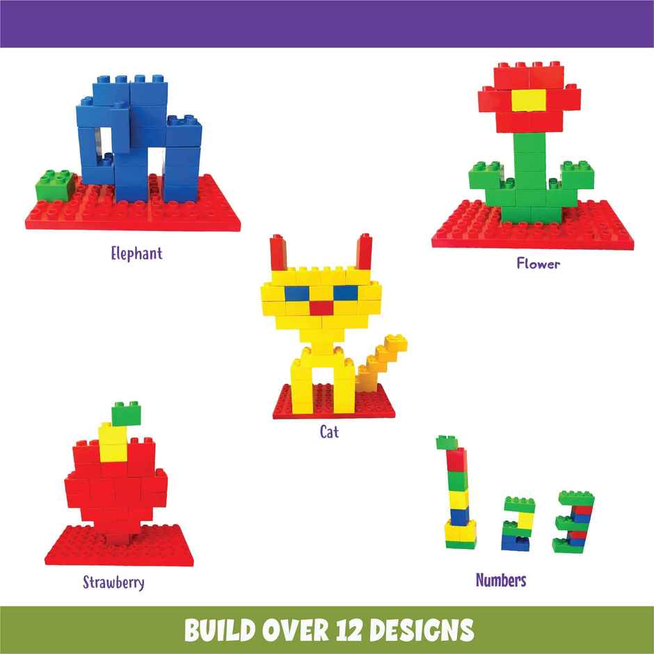 PlayMagic Building Blocks 50 Pcs | DIY Educational Construction Puzzle Toy Set
