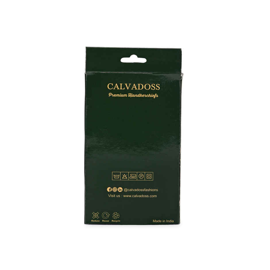 Calvadoss Men's Solid Ultra Premium Handkerchiefs | Cal6H5102Wxc | White