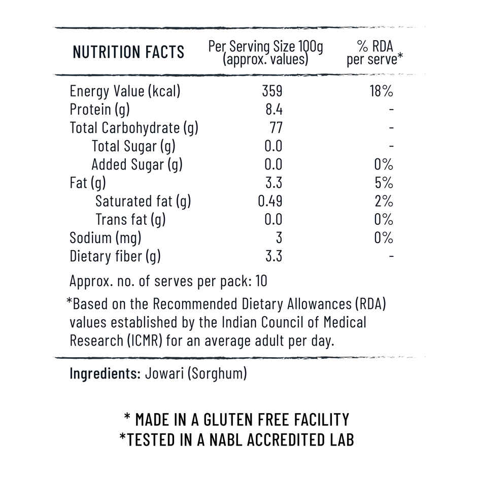 Jiwa 30 Degree Jowari Flour