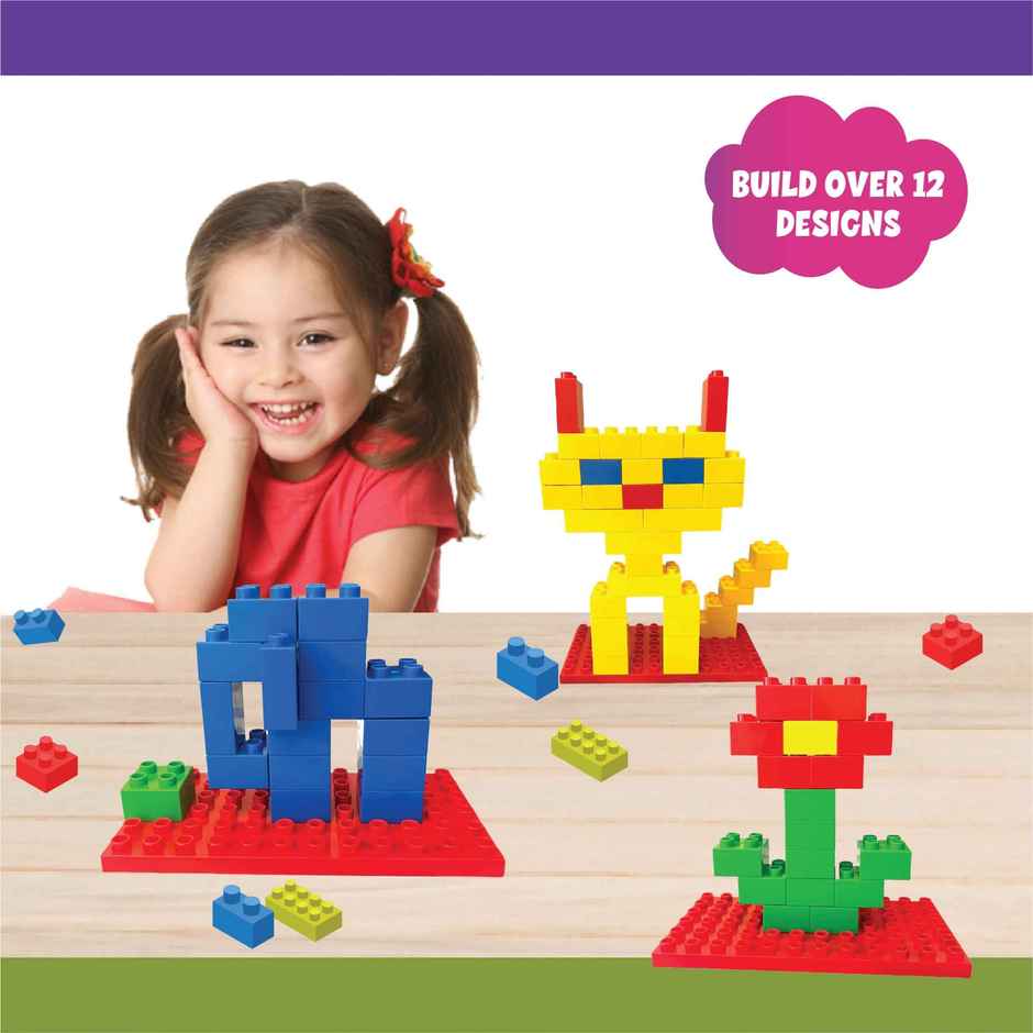 PlayMagic Building Blocks 50 Pcs | DIY Educational Construction Puzzle Toy Set