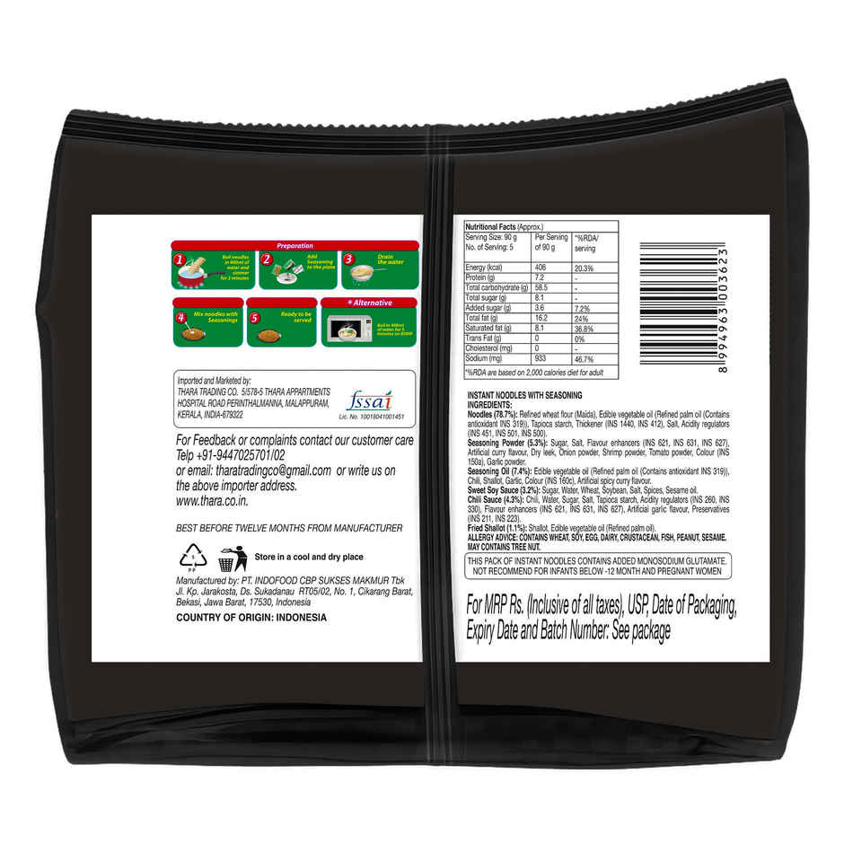 INDOMIE Instant Noodles Mi Goreng Spicy Curry Flavour Family Packs Combo