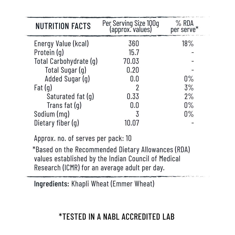 Jiwa 30 Degree Khapli Wheat Flour