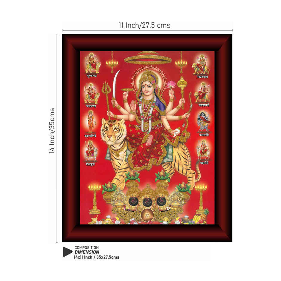 Saf Nav Dugra Uv Textured Effect Painting Digital Reprint 14x11inch Painting With Frame