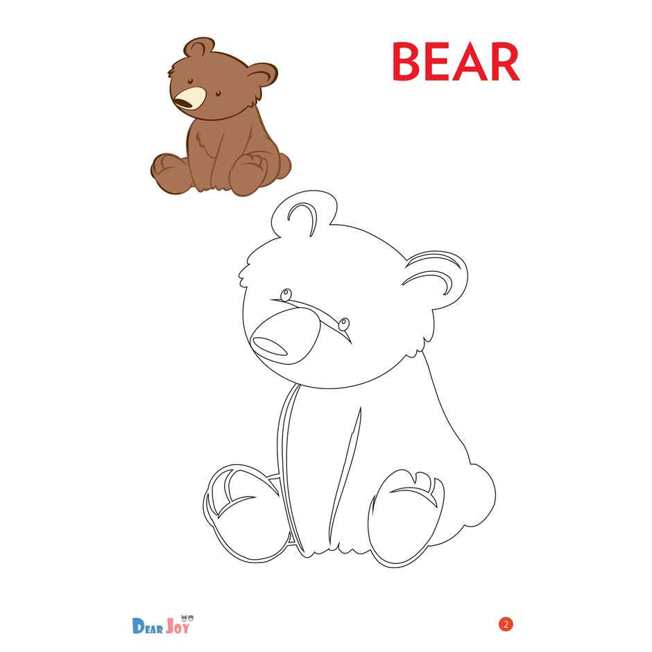 DearJoy Animal Copy Coloring Book for Kids - 28 Pages
