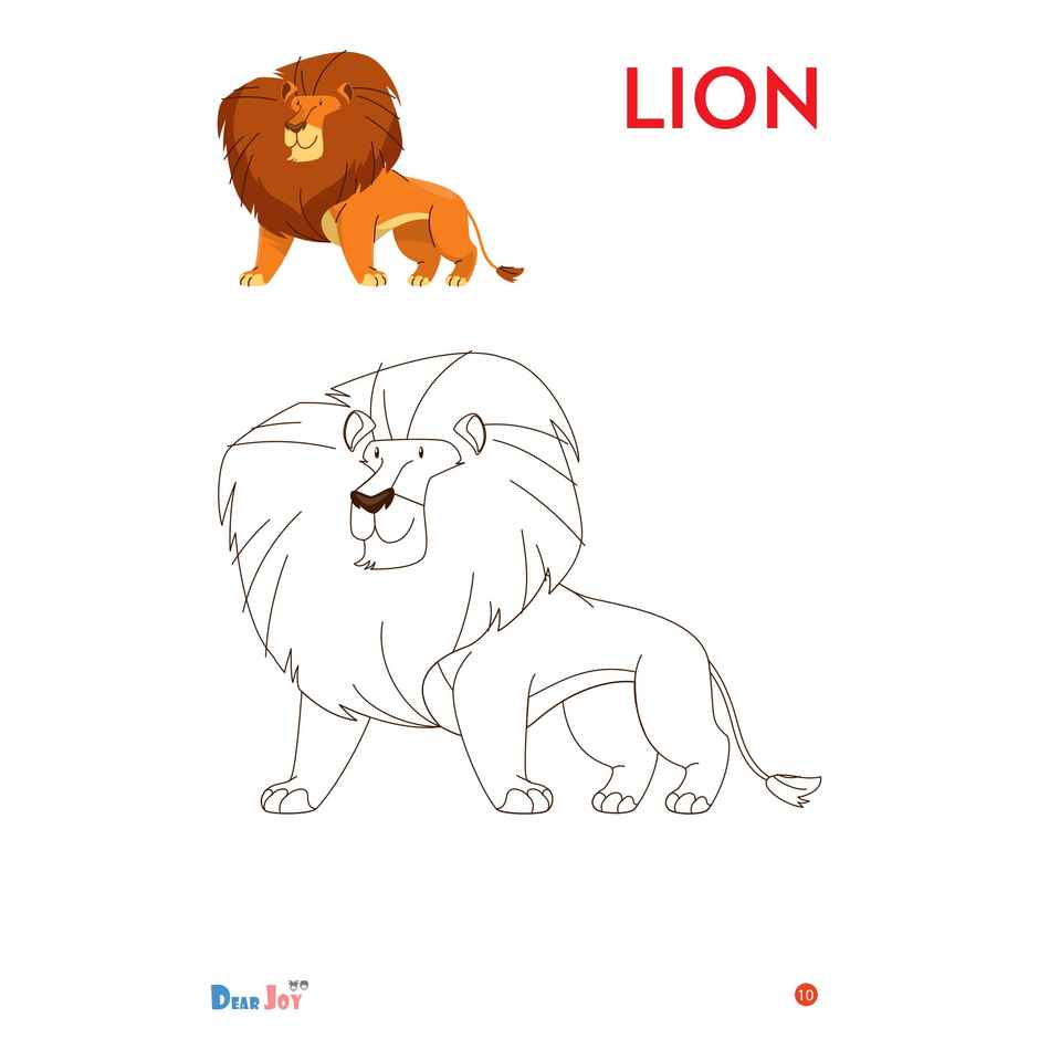 DearJoy Animal Copy Coloring Book for Kids - 28 Pages