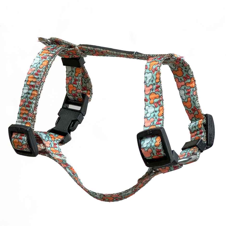 Pawgy Pets H-Harness Mickey Pastel Green For Dogs And Cats | L