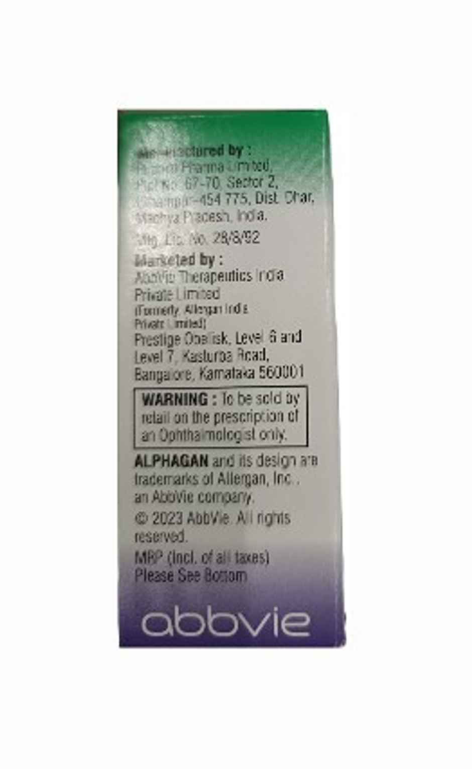 Alphagan 0.2% Eye Drop