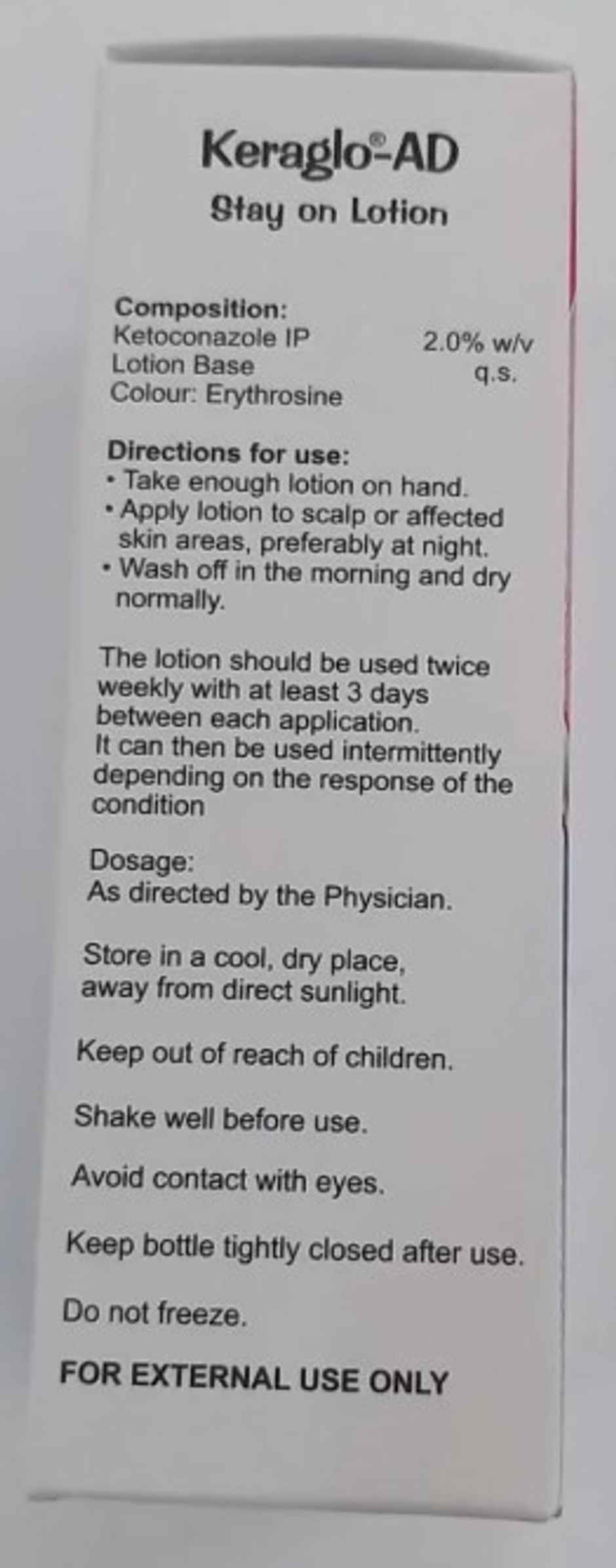 Keraglo-AD Stay On Lotion