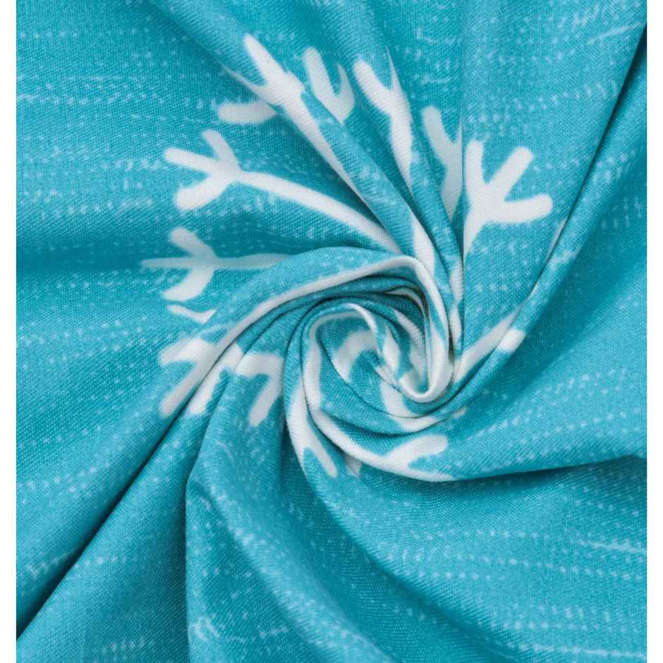 BAY6 Polyester Door Curtains - Set of 2 - (7x4 ft) - Light Blue
