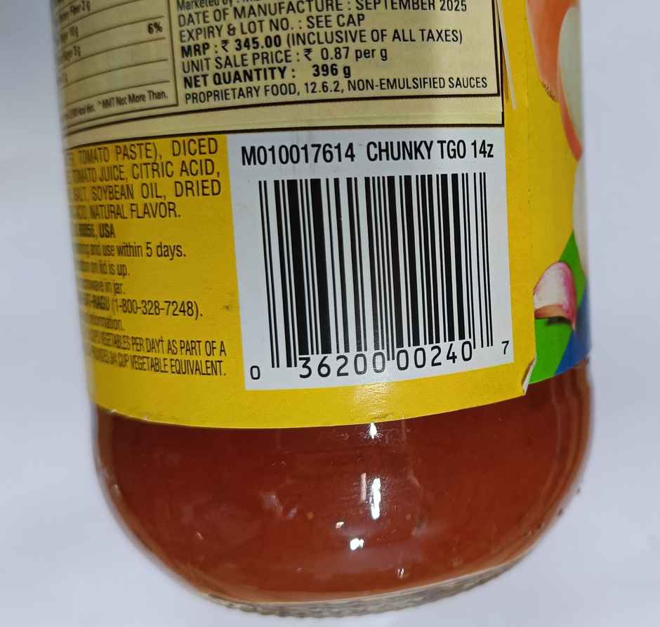 Ragu Tomato Garlic & Onion Pasta Sauce (S)