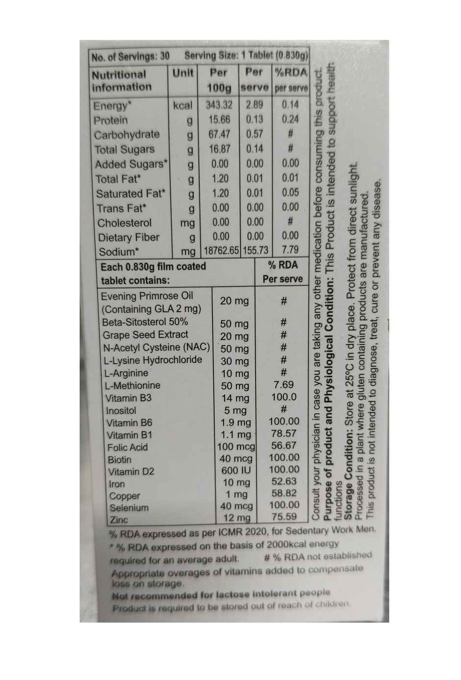 New Keraglo Men Gluten Free For Adult Men Tablet