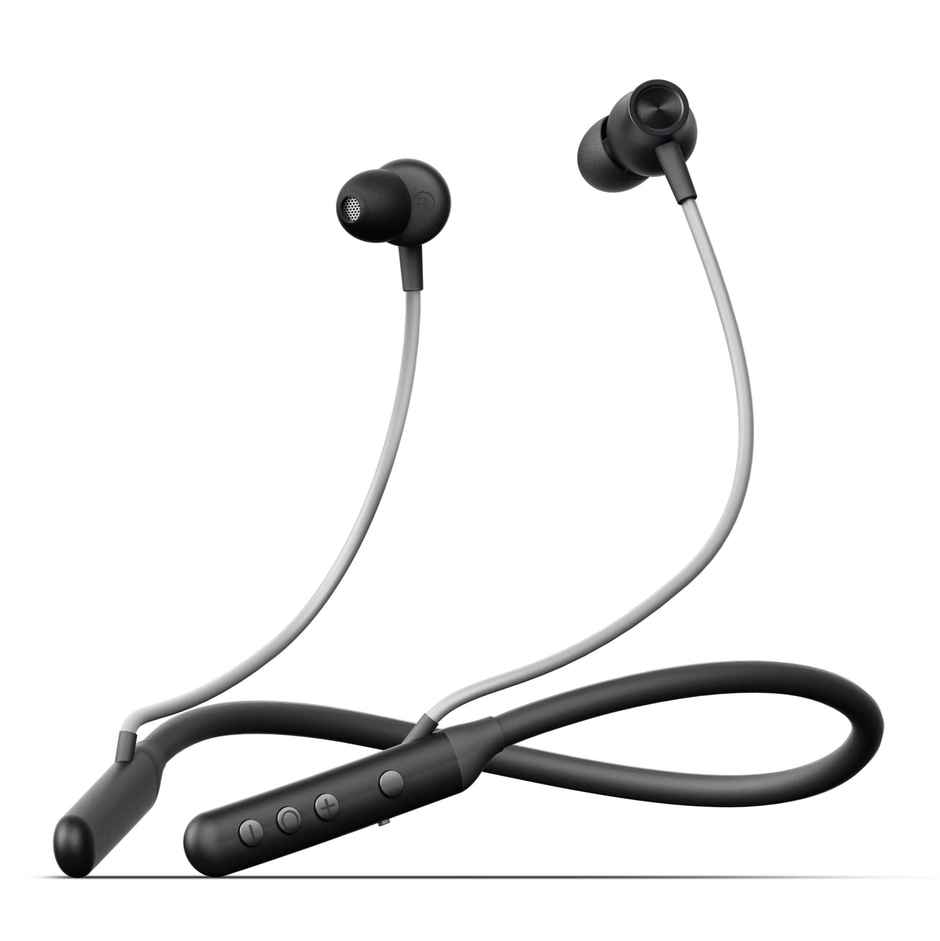 GOBOULT  YCharge Wireless in Ear Bluetooth Earphones with 12H Playtime, Type-C Fast Charging, Pro+ Calling Mic, Made in India, 12mm Bass Drivers, IPX5 Neckband - Black