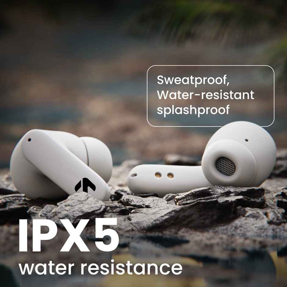 GOBOULT X70 Zen ENC Mic | 60H Battery  |  5.3 Bluetooth Headset | White | In Ear